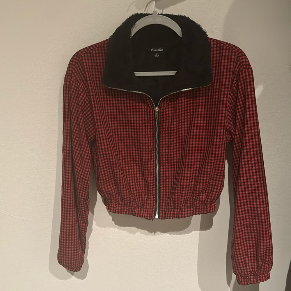 Red and black jacket